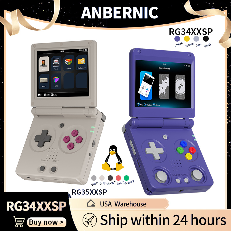 Retro Gaming Best Console - Anbernic RG34XXSP RG35XXSP Перекидная портативная игровая