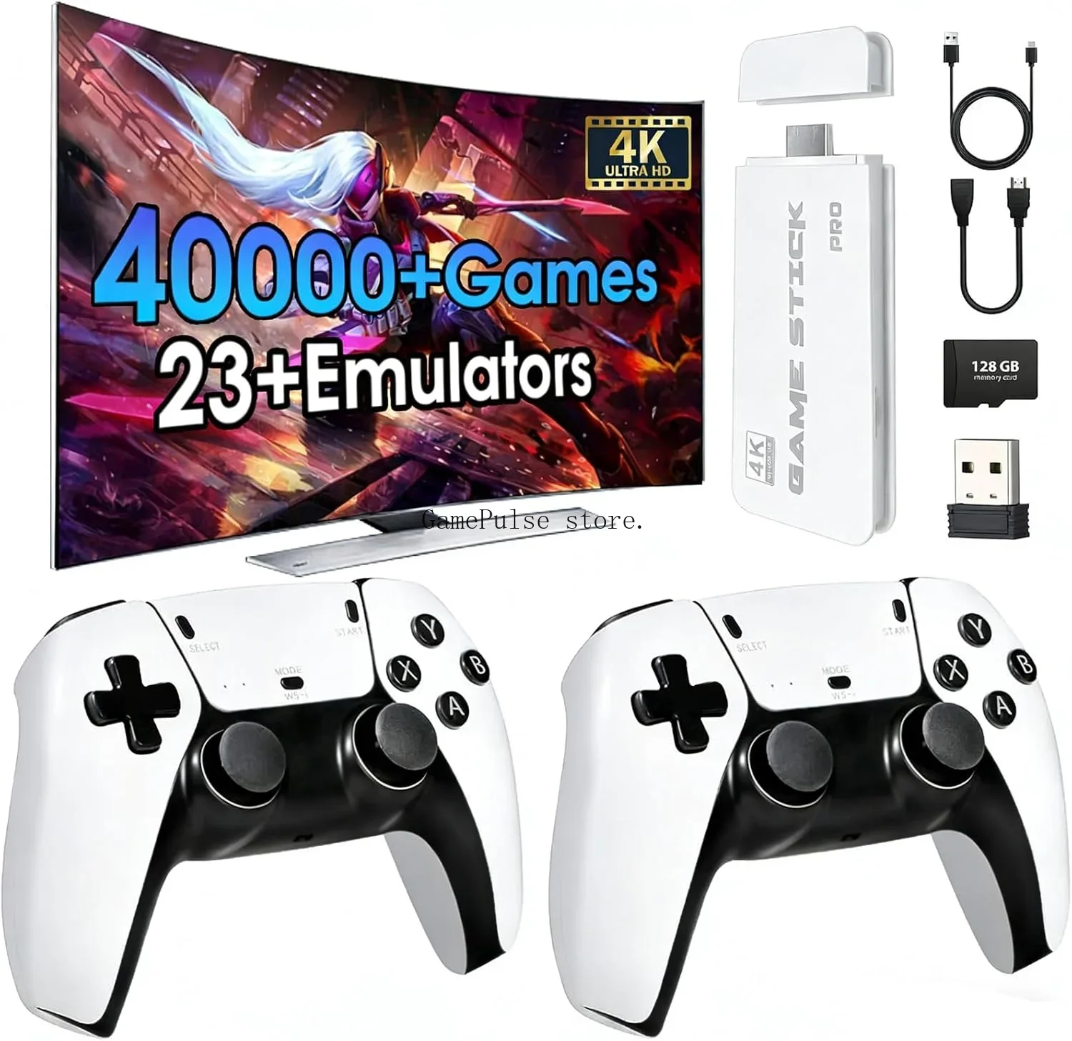 Retro Gaming Hdmi Stick - Новая беспроводная ретро-игровая консоль GamePulse, 20000+
