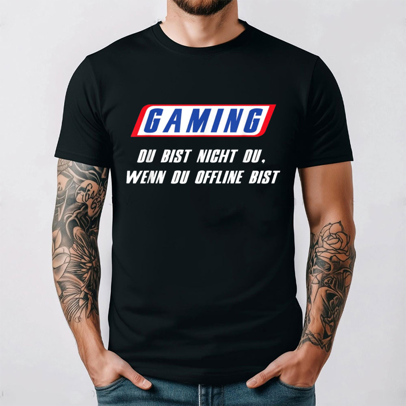 Retro Gaming Gift Ideas - Забавная немецкая футболка Gaming Du Bistaji