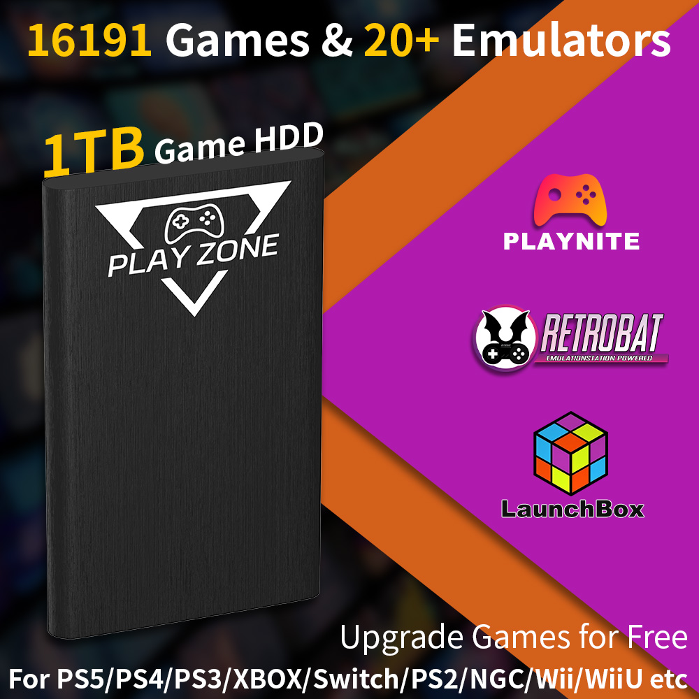 Retro Gaming Emulator Pc - Портативный игровой жесткий диск Play Zone