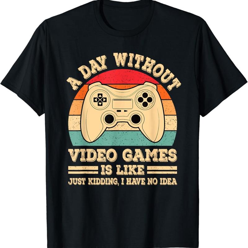 Retro Gaming T Shirts - Футболка с надписью «День без видеоигр»