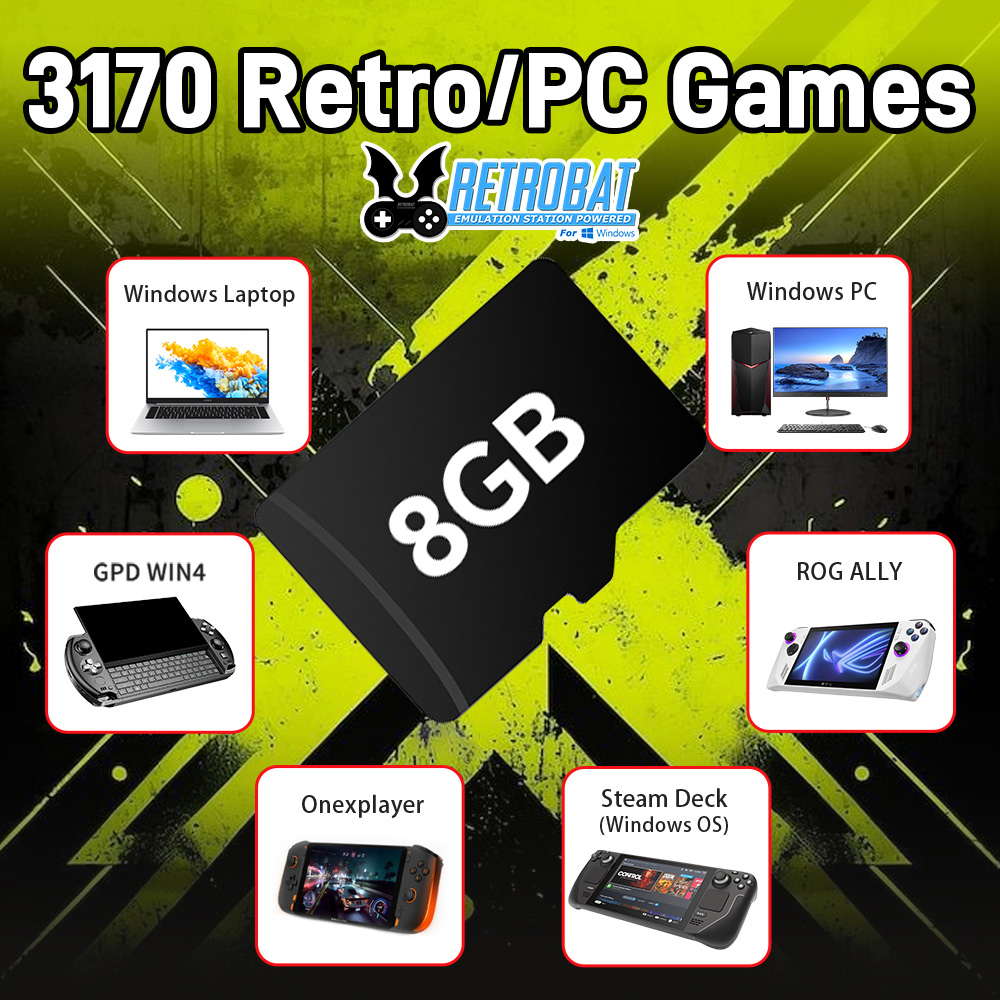 Retro Gaming Best Console - Игровая TF-карта 8 ГБ с 3170