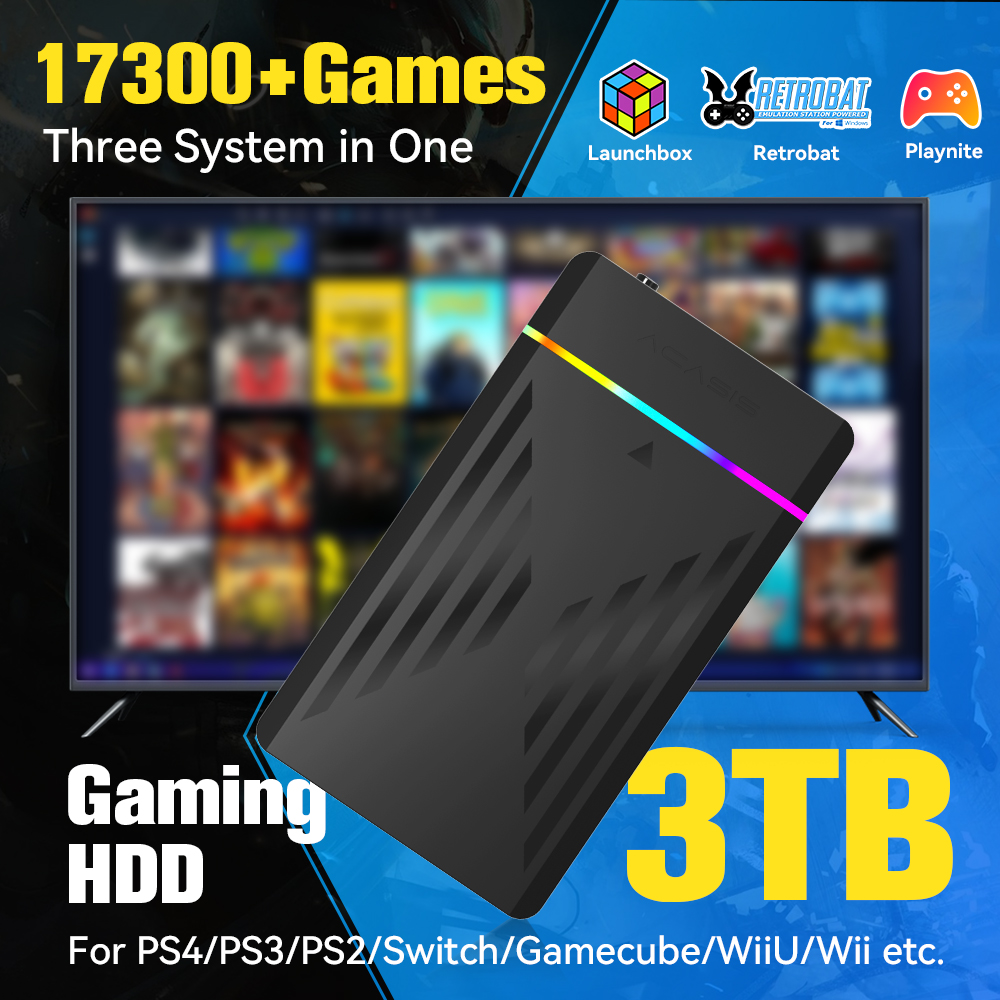 Retro Gaming Ps2 - Портативная игровая консоль LaunchBox/Retrobat/Playnite 3 ТБ