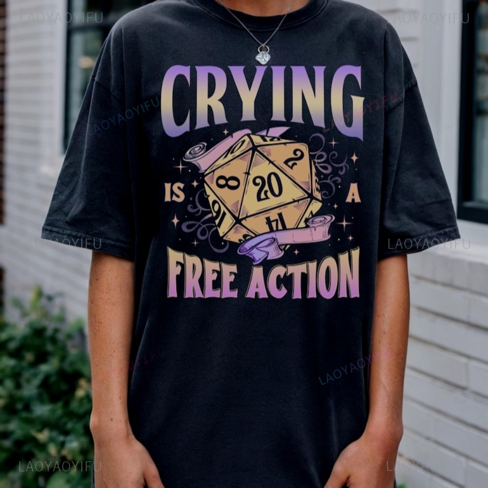 Забавная футболка DnD Crying I – обзор и цена Retro Gaming T Shirts