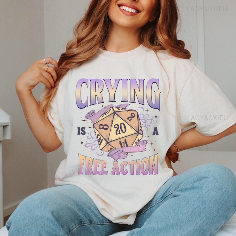 Забавная футболка DnD Crying I – обзор и цена Retro Gaming T Shirts