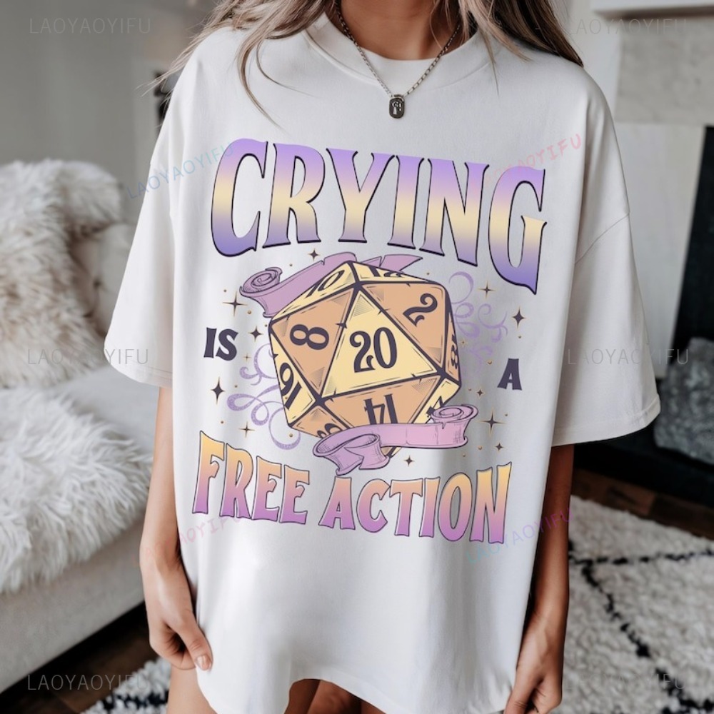 Забавная футболка DnD Crying I – обзор и цена Retro Gaming T Shirts