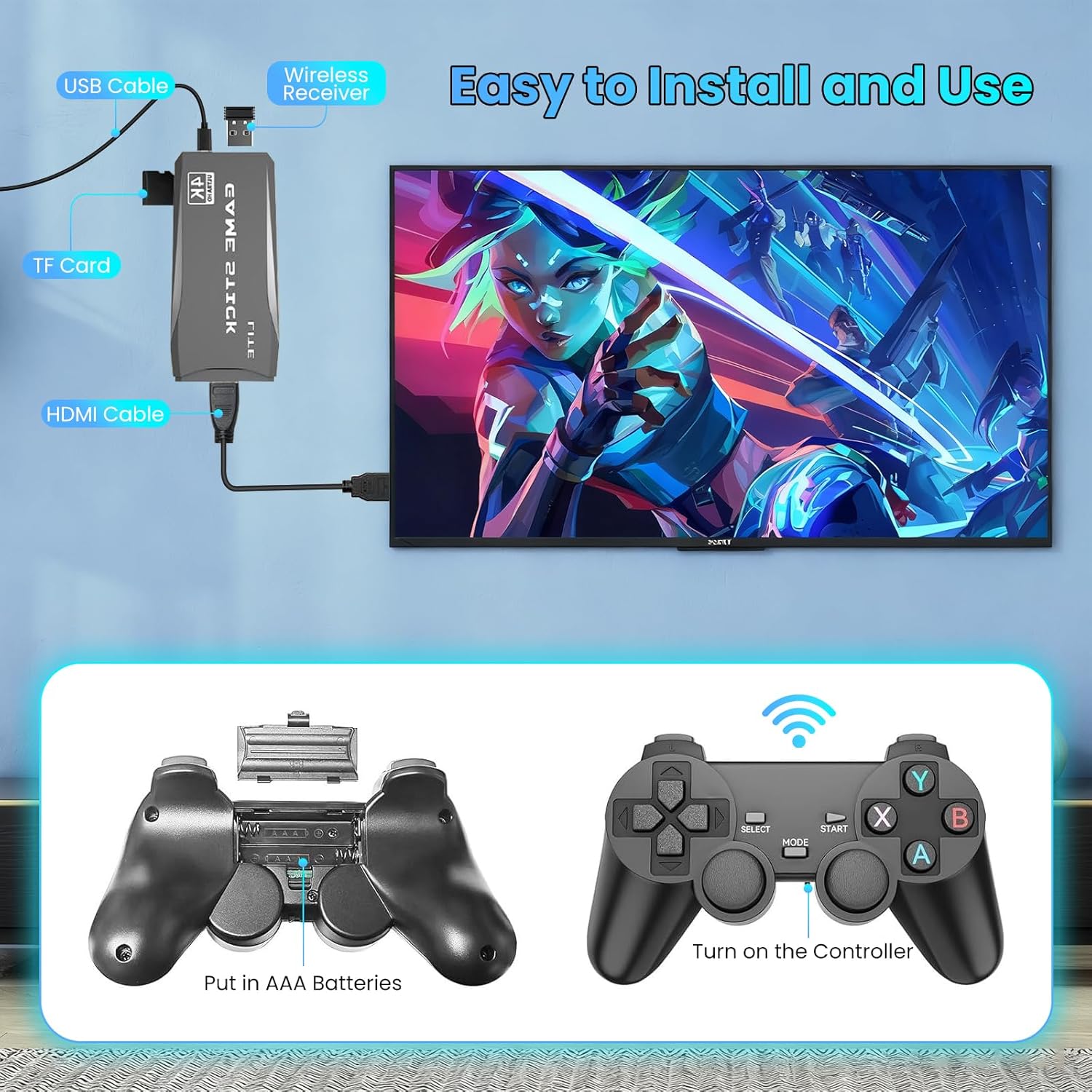 Игровая консоль M8 с 20000+ эм – обзор и цена Retro Gaming Hdmi Stick