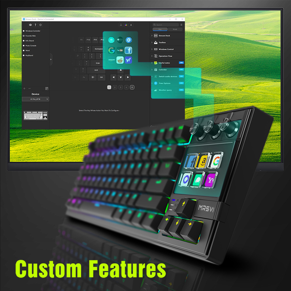 MRSVI K1 PRO Visual LCD AI Кла – обзор и цена Retro Gaming Keyboard